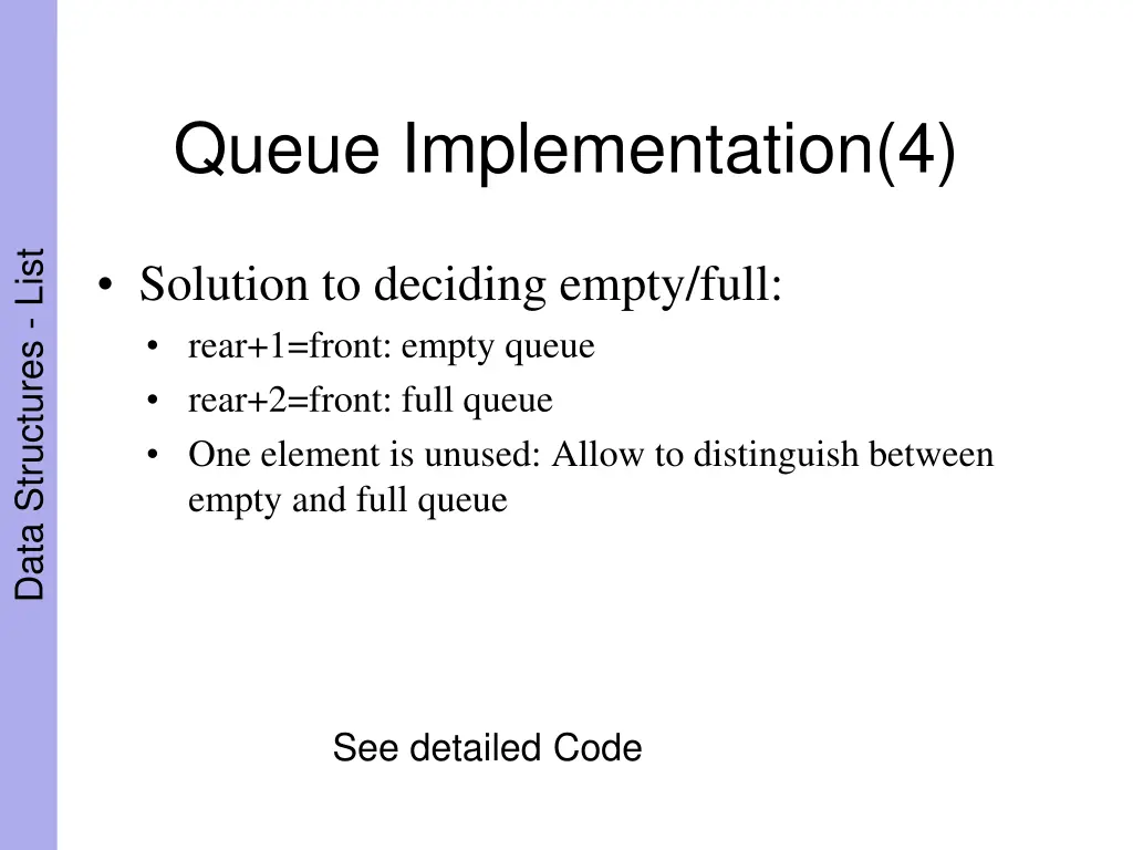 queue implementation 4