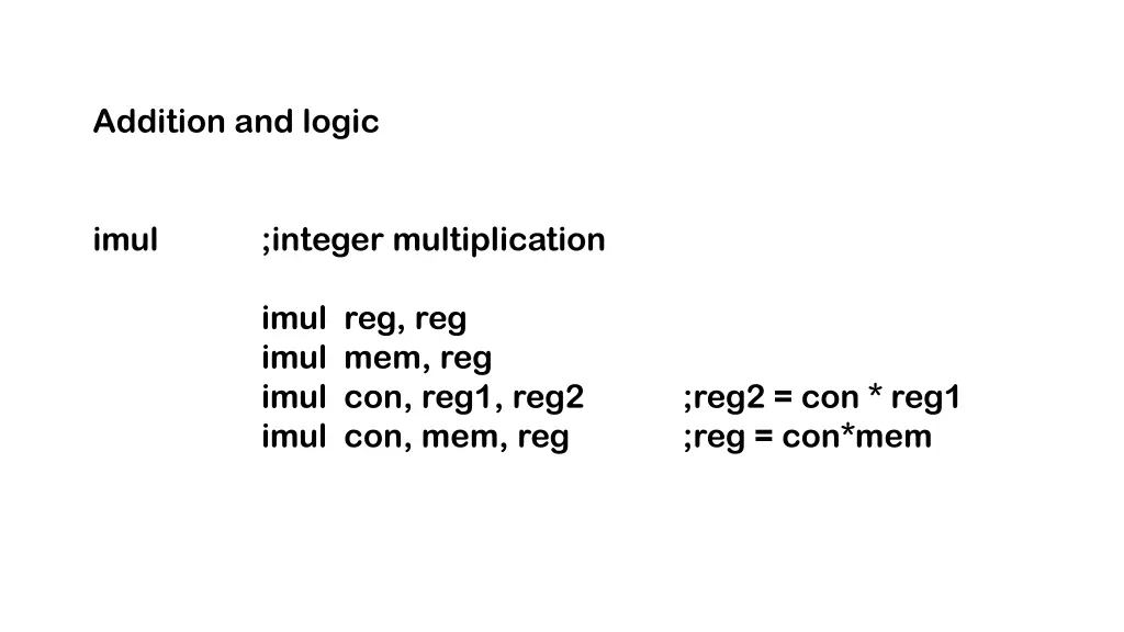 addition and logic