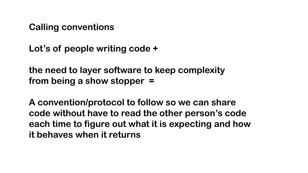 calling conventions