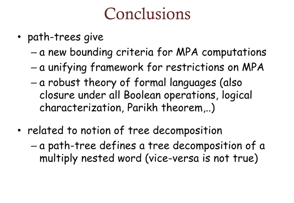 conclusions