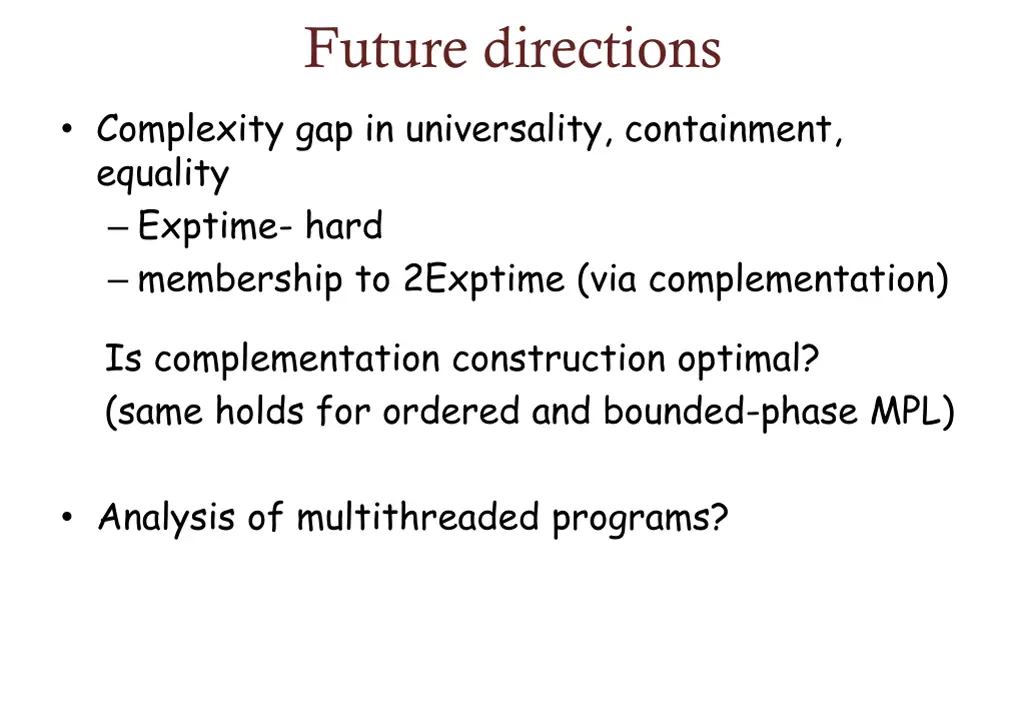 future directions