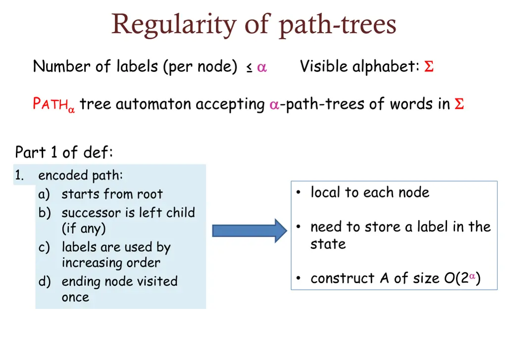 regularity of path trees
