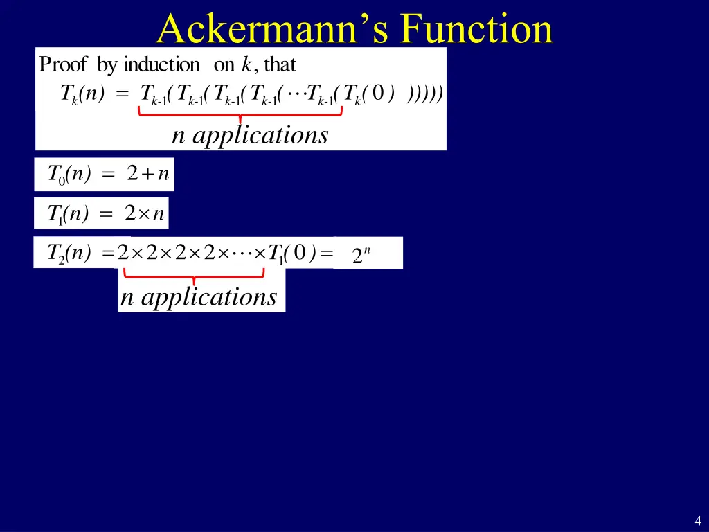 ackermann s function k that on induction 1