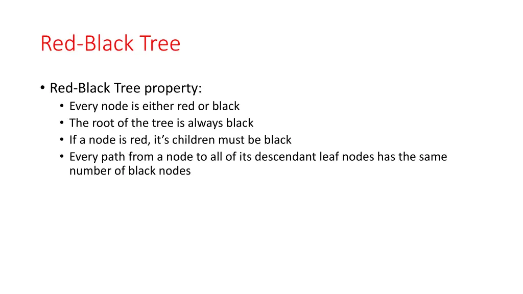 red black tree