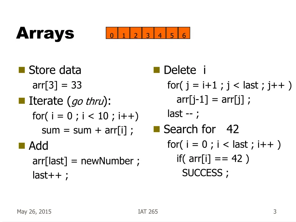 arrays
