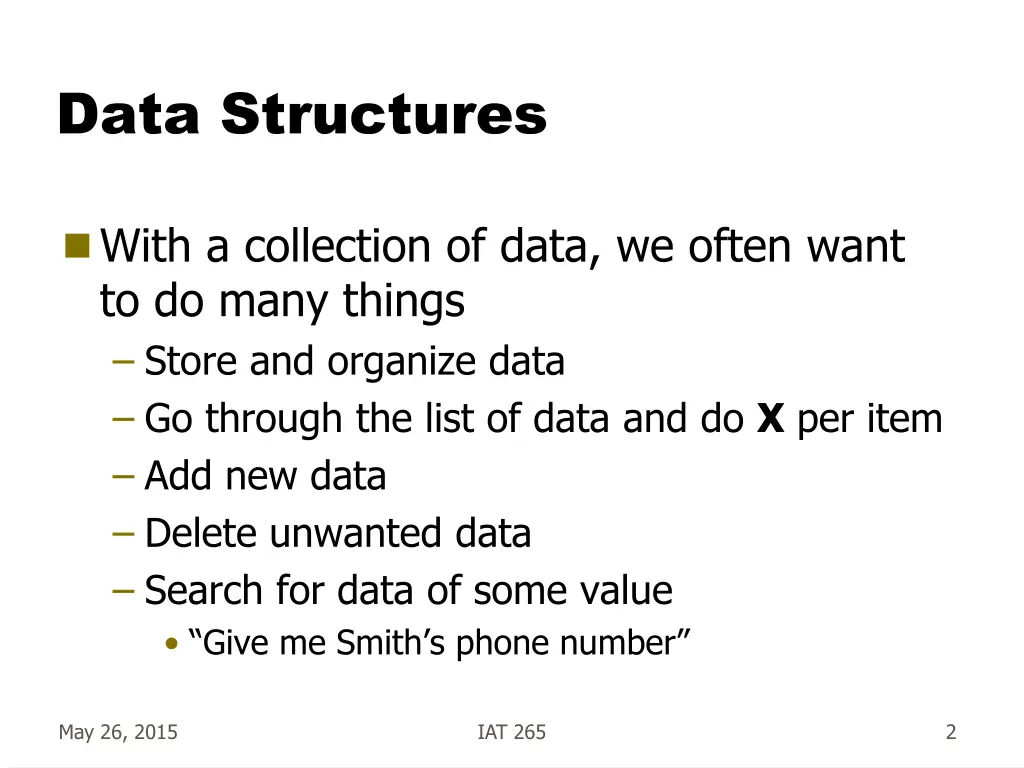 data structures