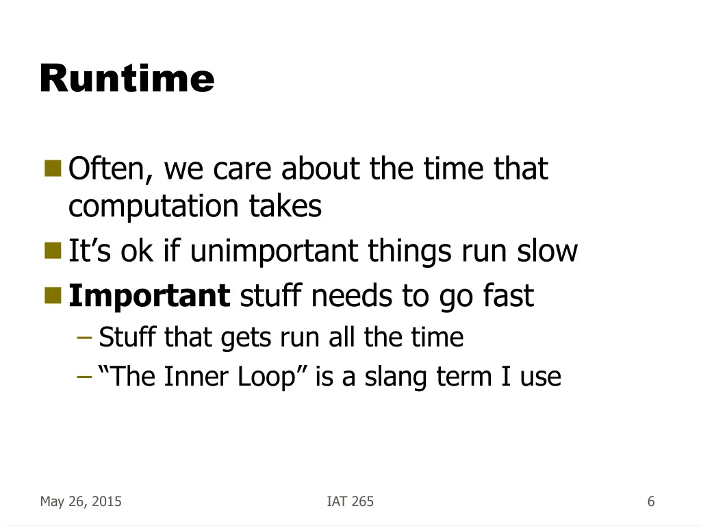 runtime