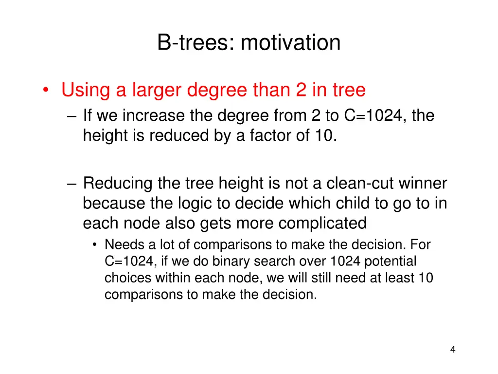 b trees motivation 2