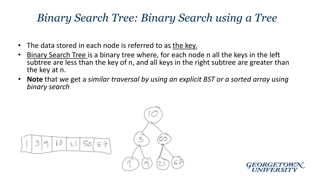 binary search tree binary search using a tree
