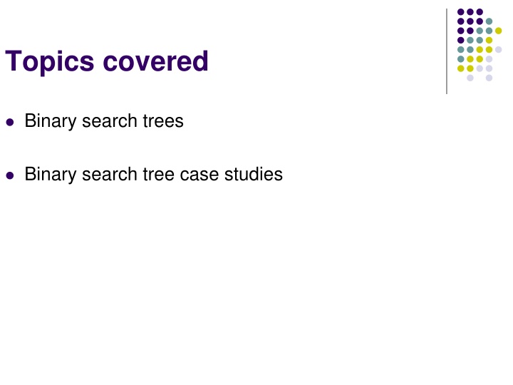 topics covered