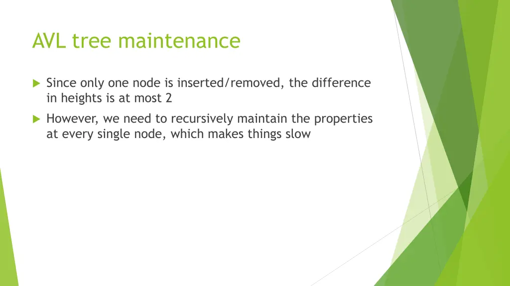 avl tree maintenance