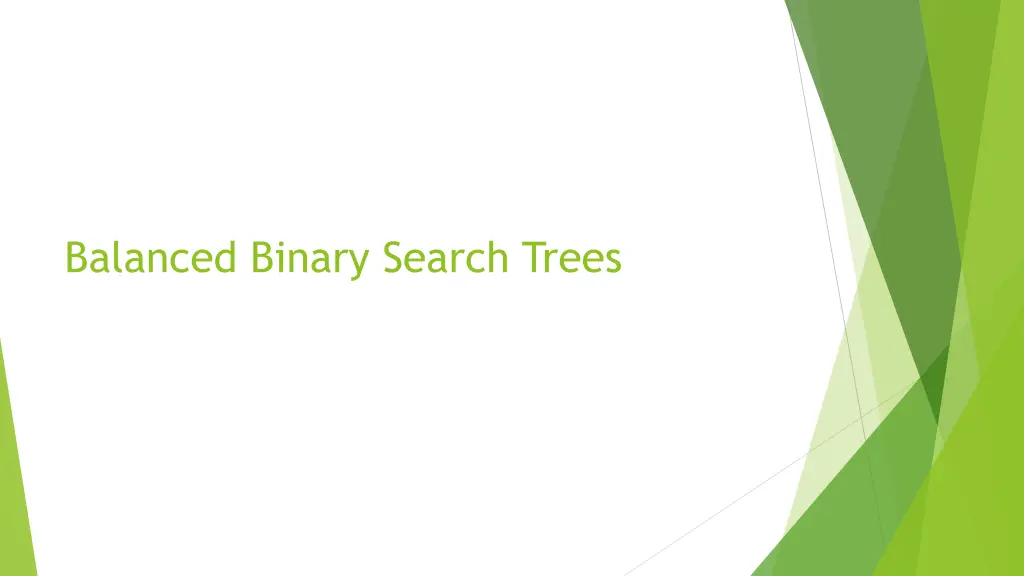 balanced binary search trees 1