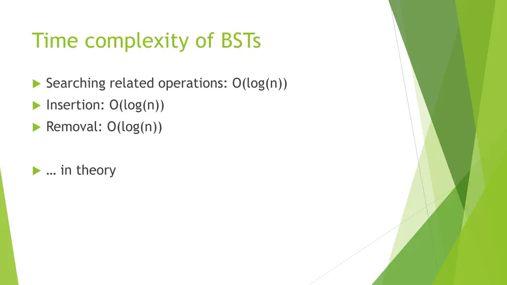 time complexity of bsts