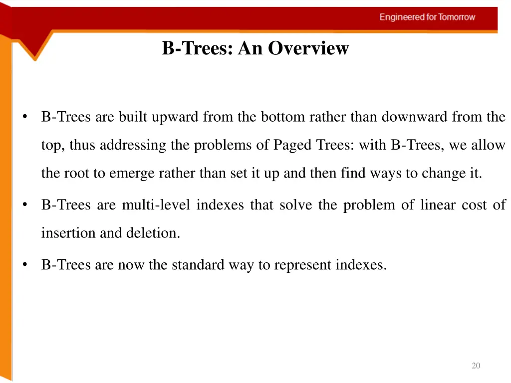 b trees an overview