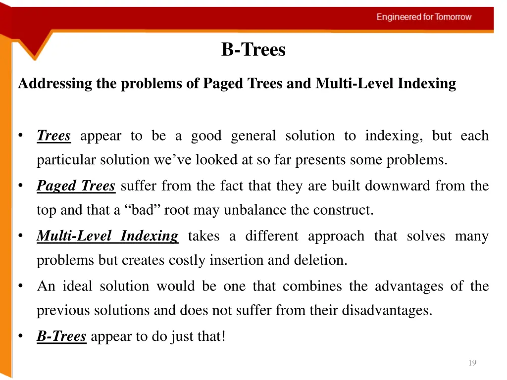 b trees