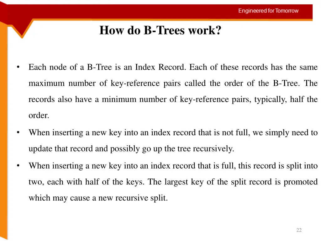 how do b trees work