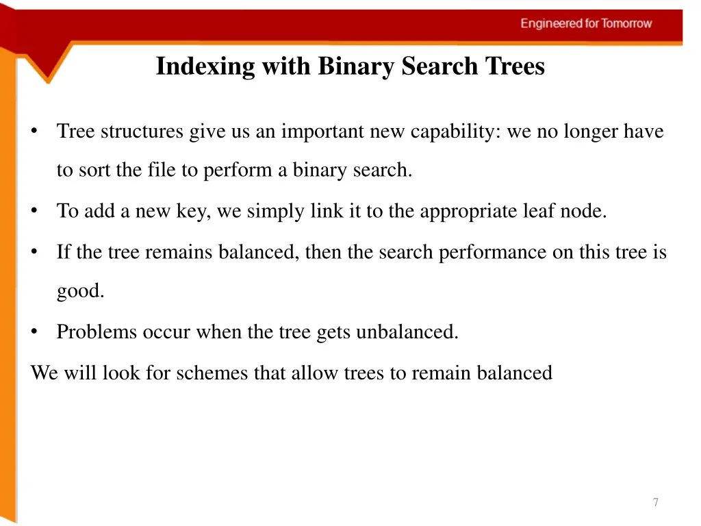 indexing with binary search trees 1