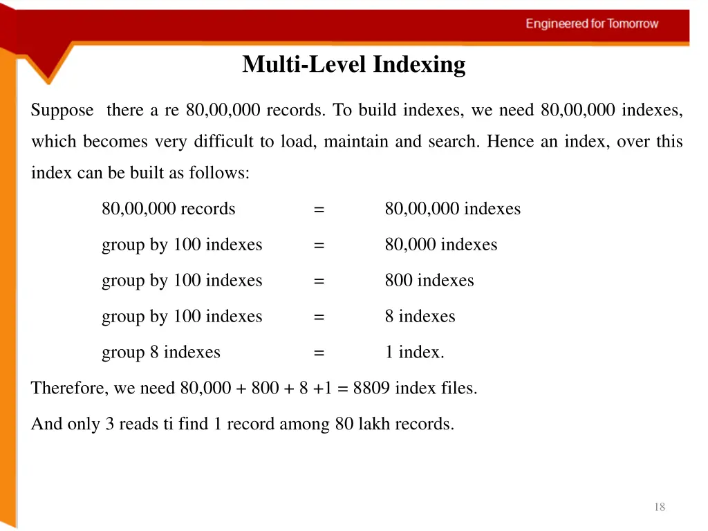multi level indexing 1