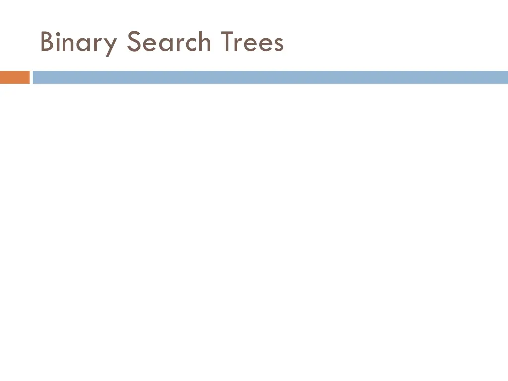 binary search trees 1