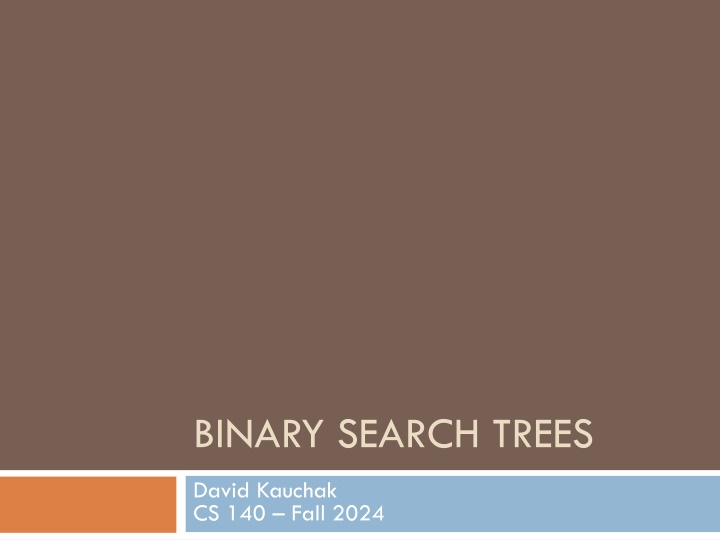 binary search trees