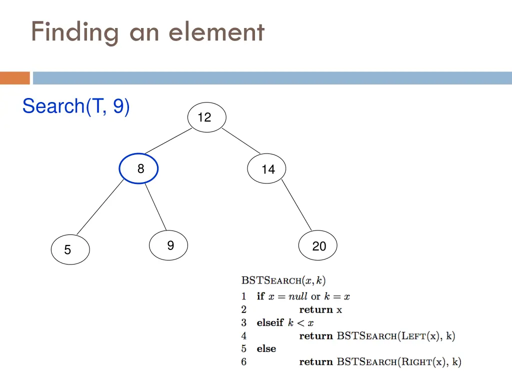 finding an element 3