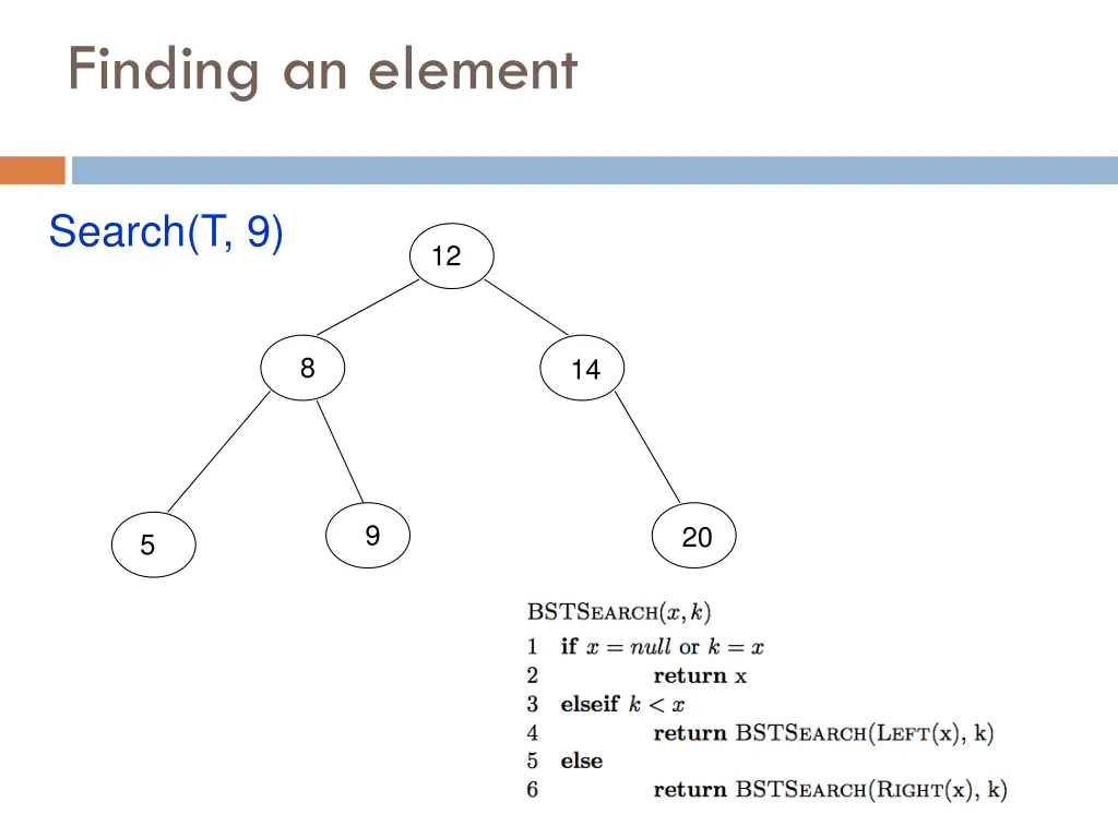 finding an element 5