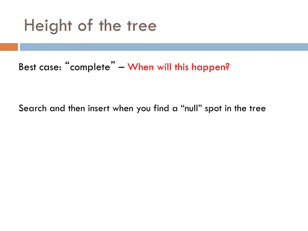 height of the tree 2