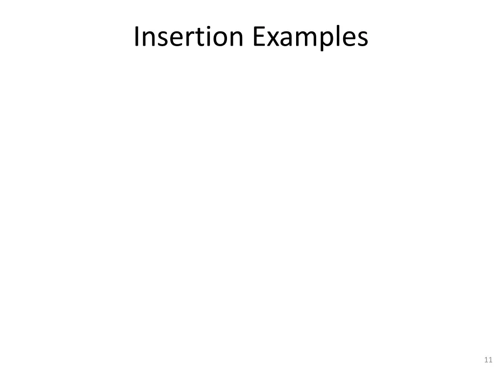 insertion examples