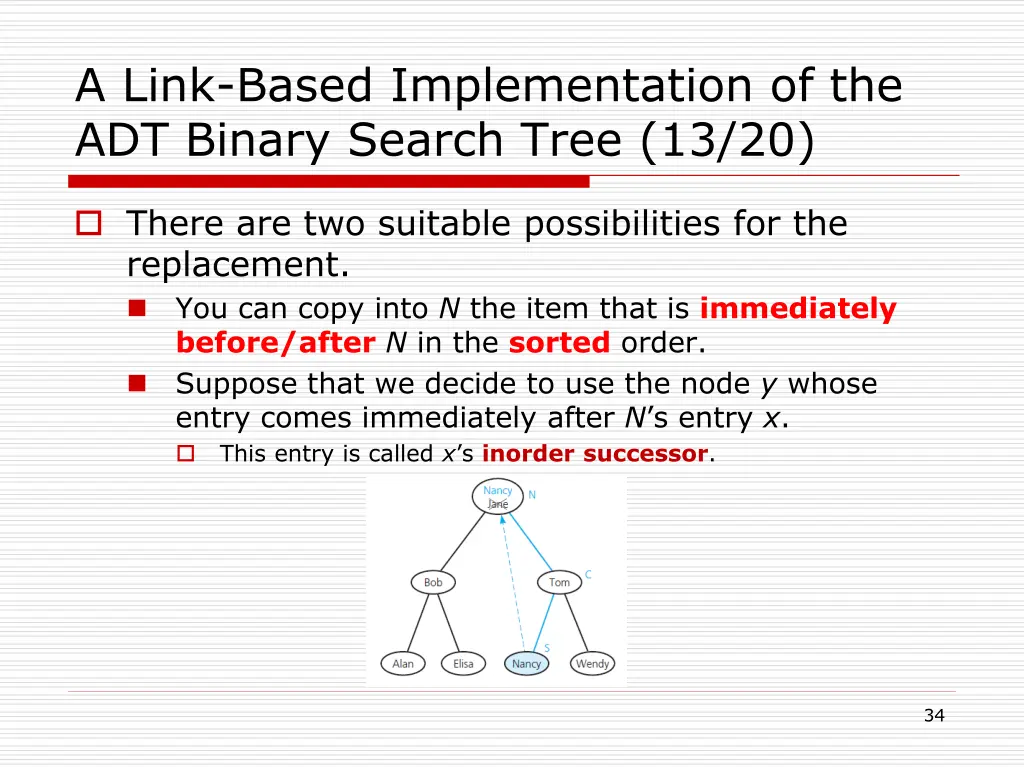 a link based implementation of the adt binary 25