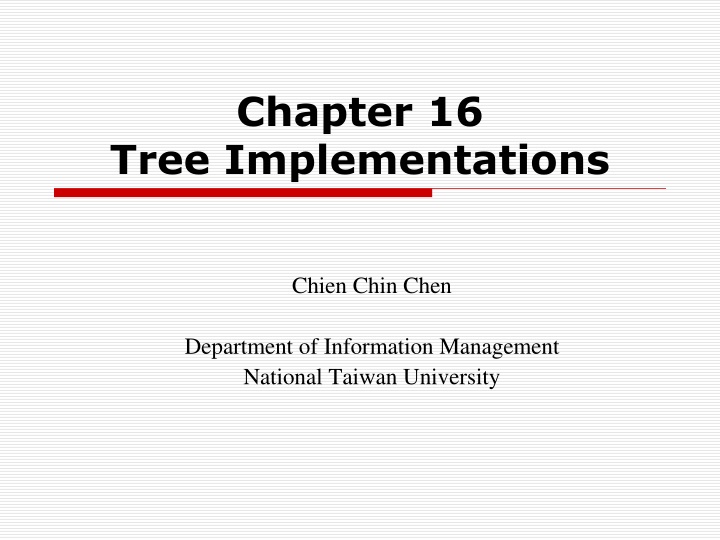 chapter 16 tree implementations
