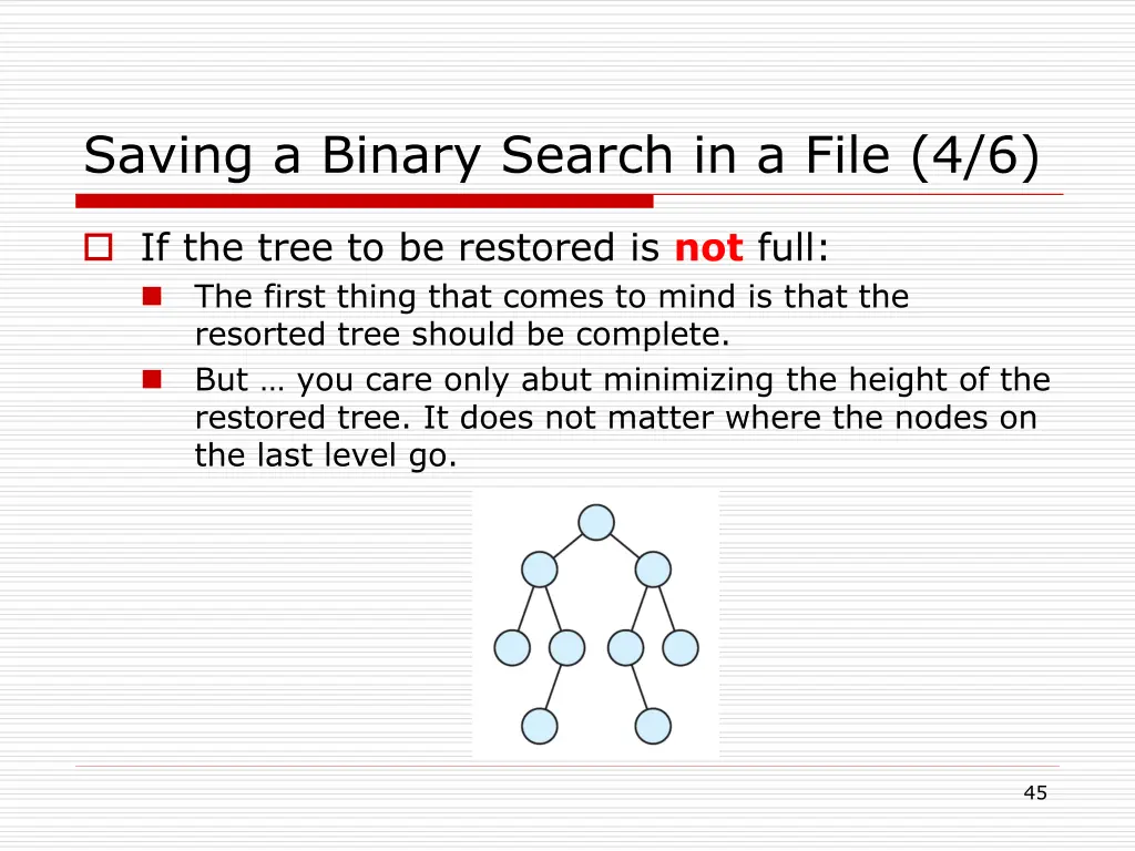 saving a binary search in a file 4 6