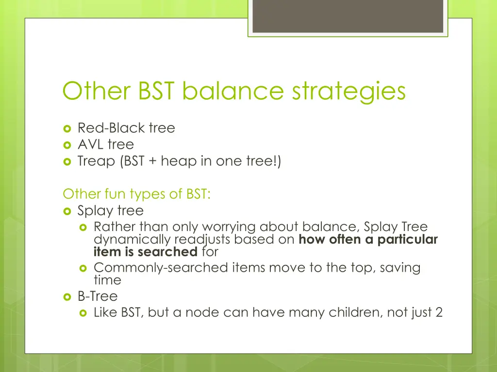 other bst balance strategies