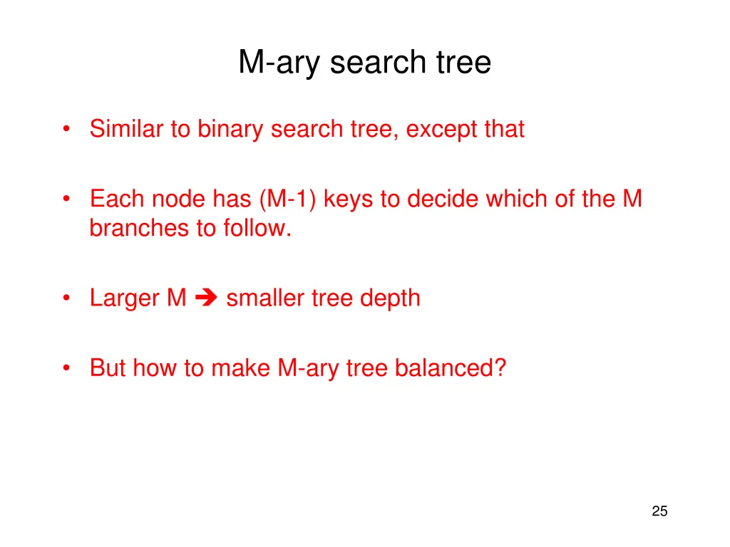 m ary search tree