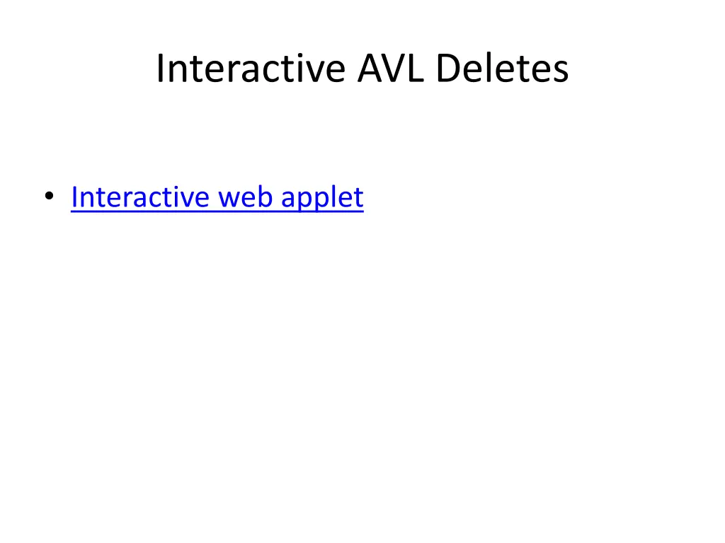 interactive avl deletes