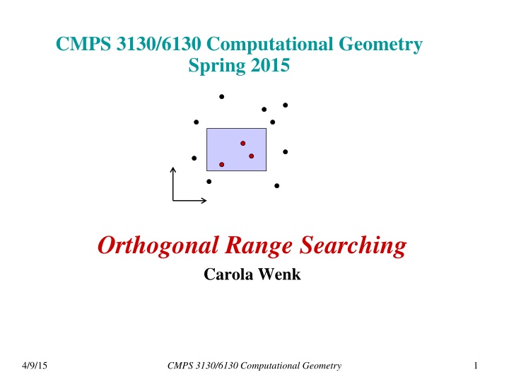 cmps 3130 6130 computational geometry spring 2015