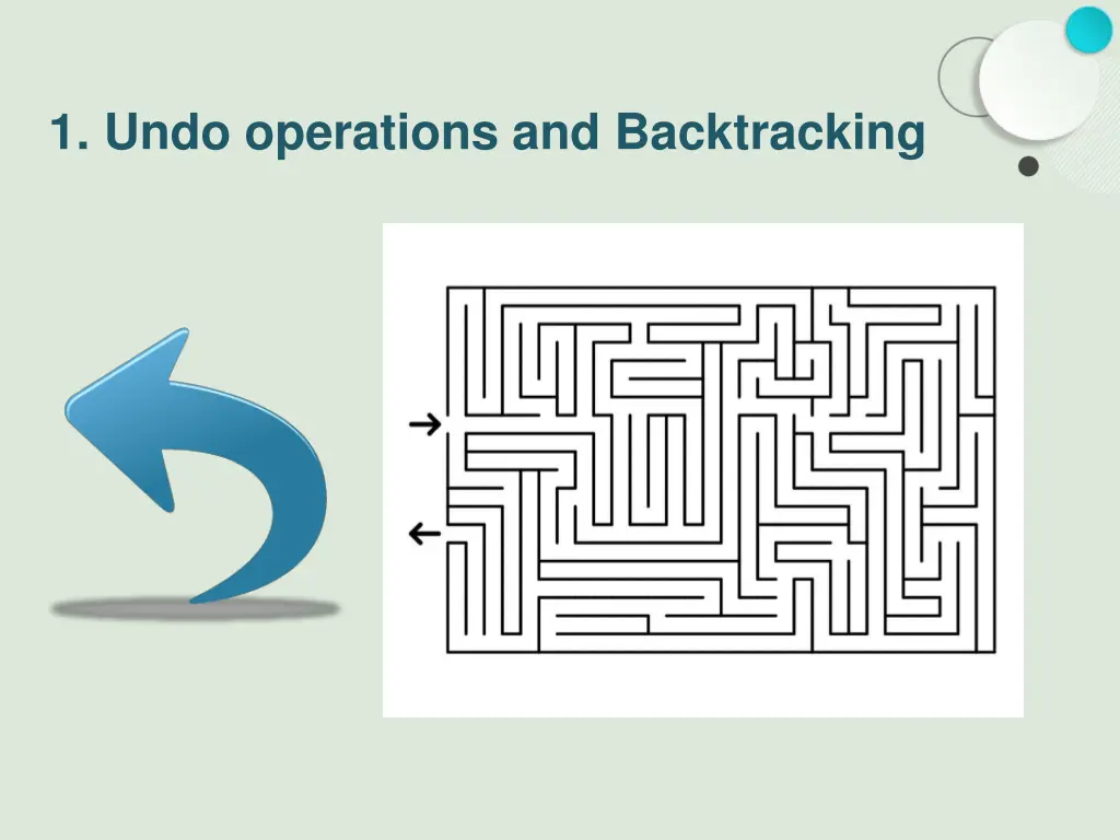 1 undo operations and backtracking