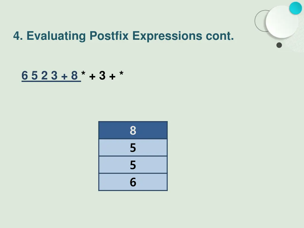 4 evaluating postfix expressions cont 2