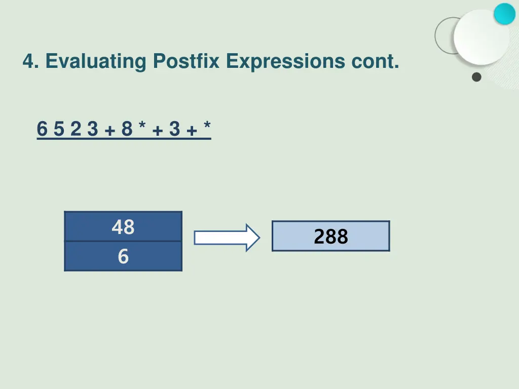 4 evaluating postfix expressions cont 7