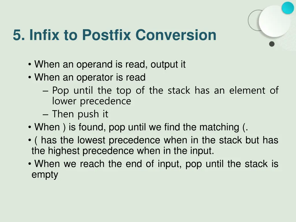 5 infix to postfix conversion 1