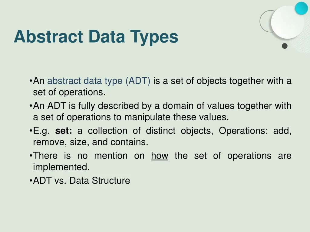 abstract data types