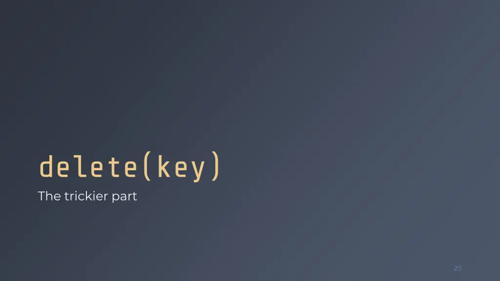 delete key the trickier part