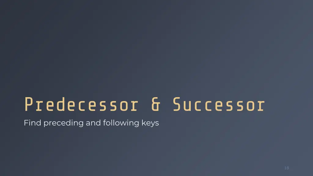 predecessor successor find preceding
