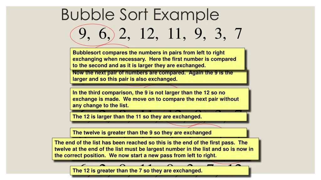 bubble sort example