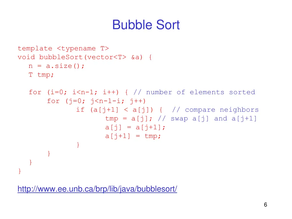 bubble sort 1
