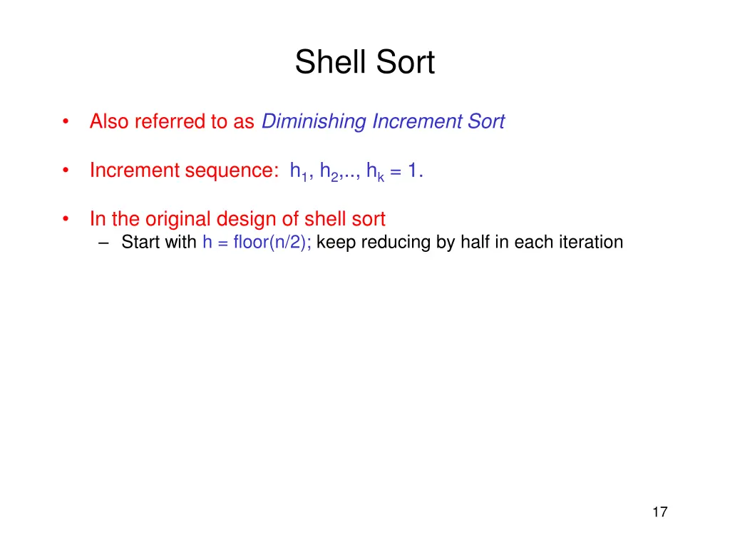 shell sort 1