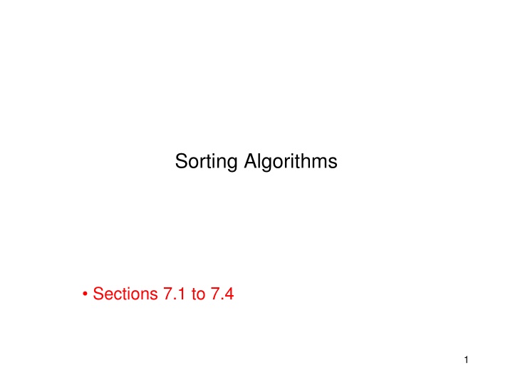 sorting algorithms