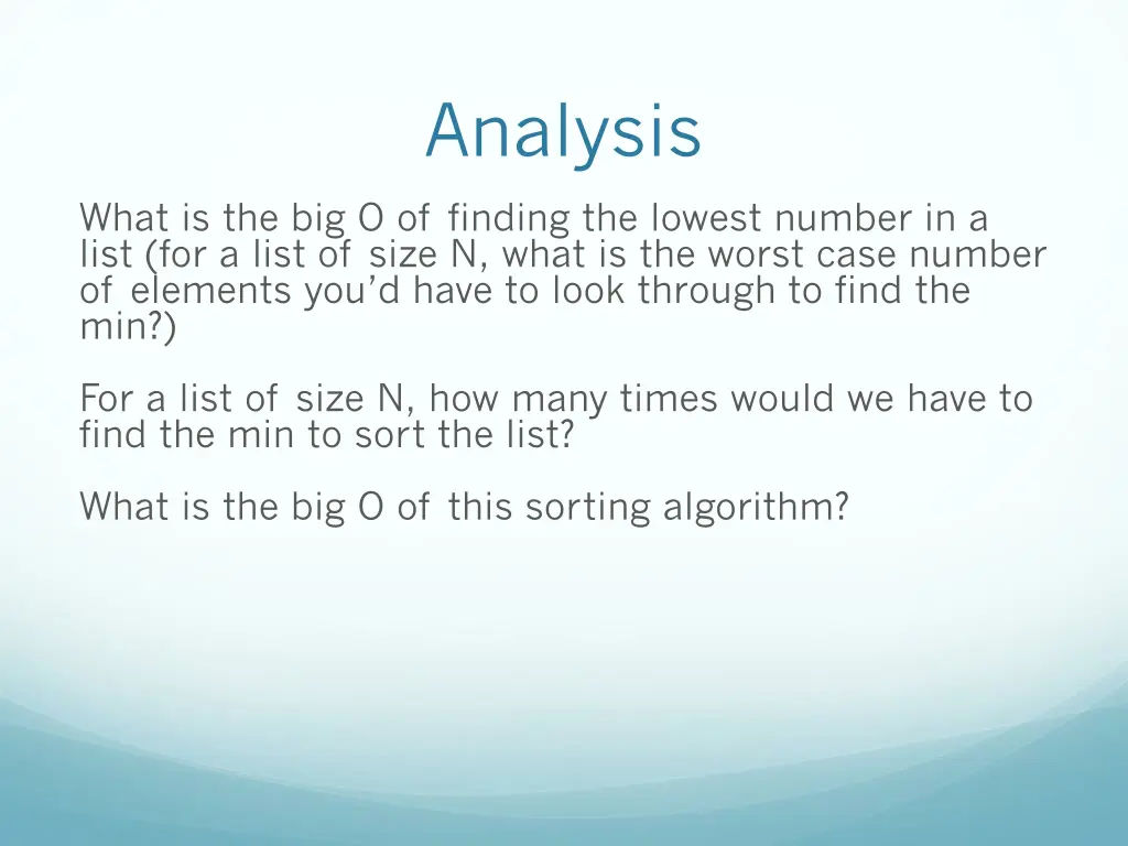 analysis