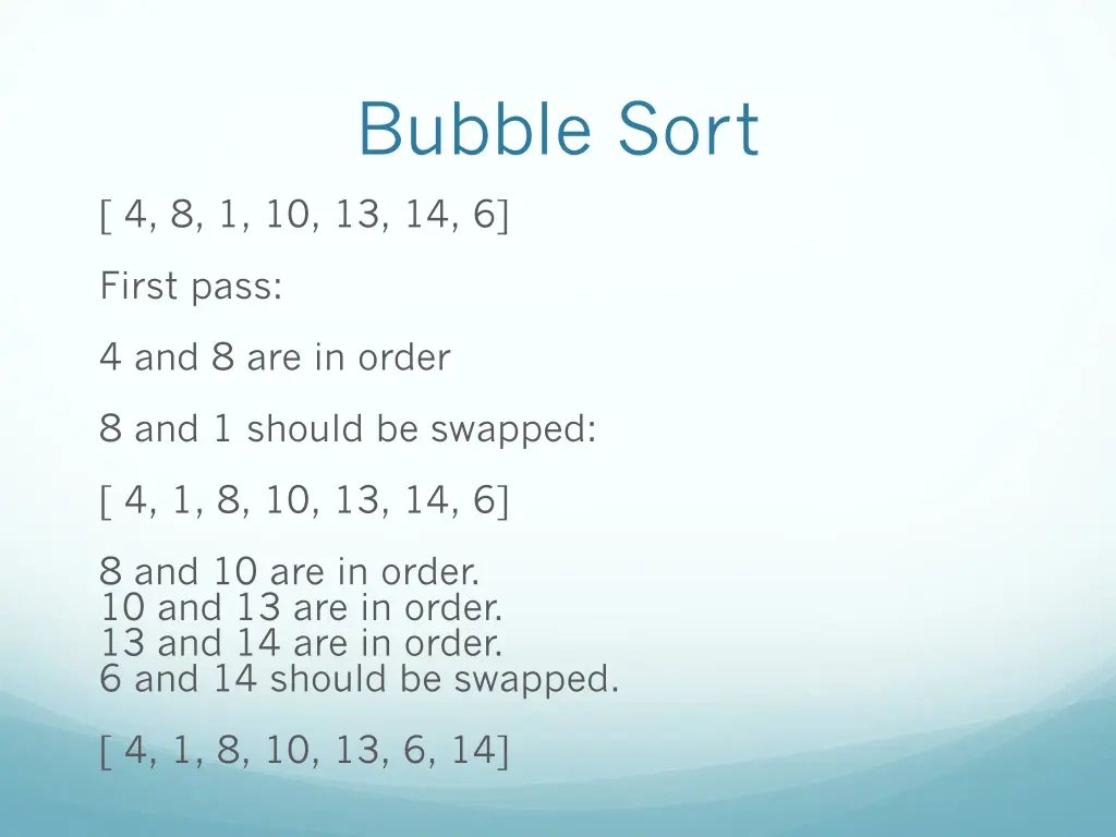 bubble sort 1