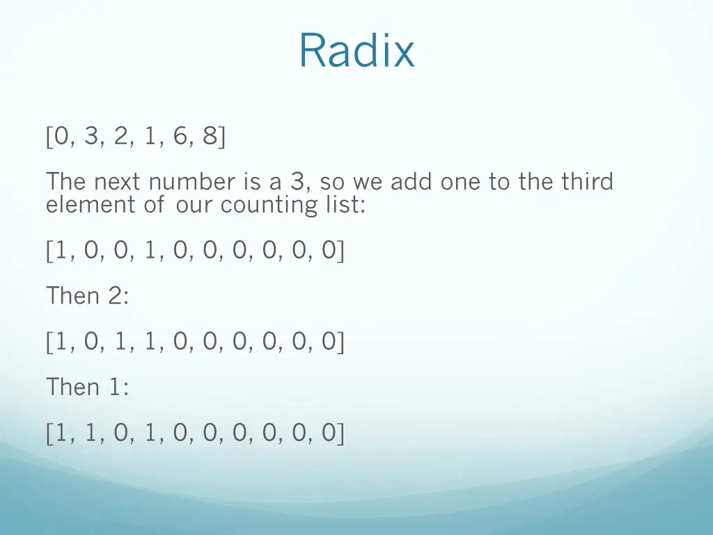 radix 1