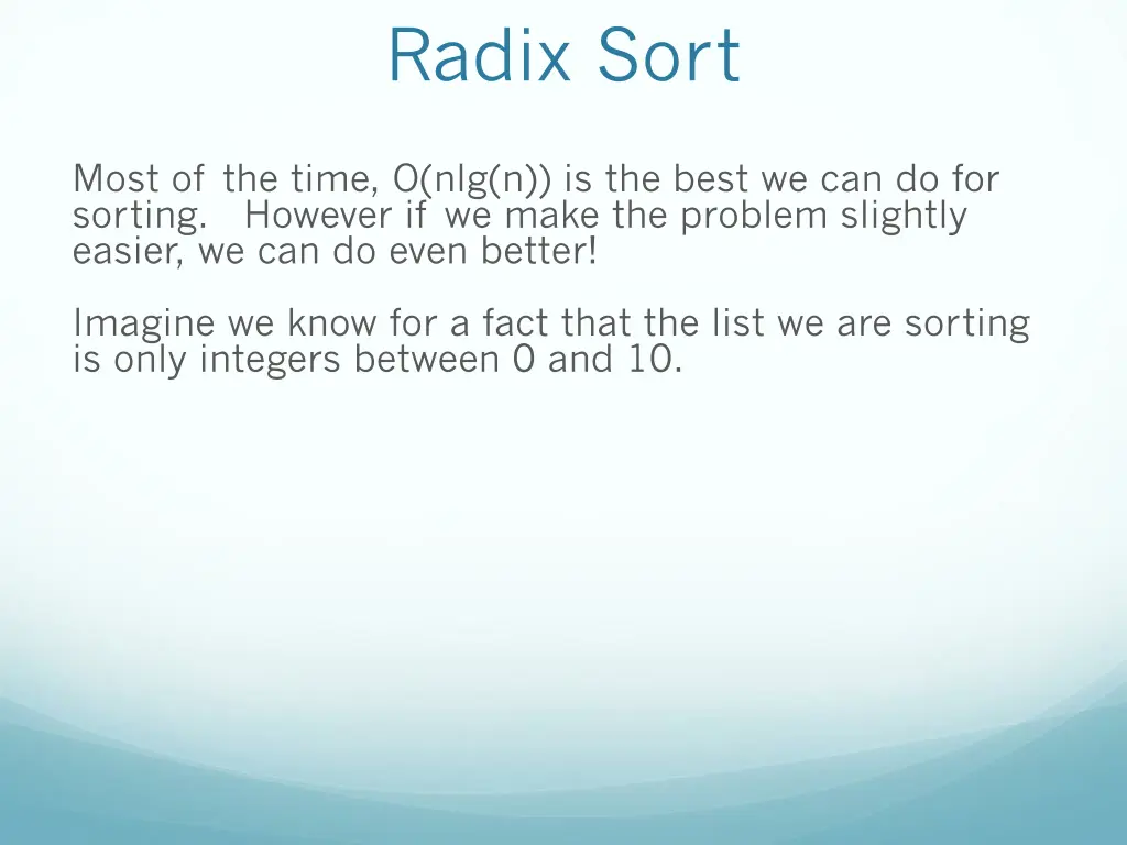radix sort
